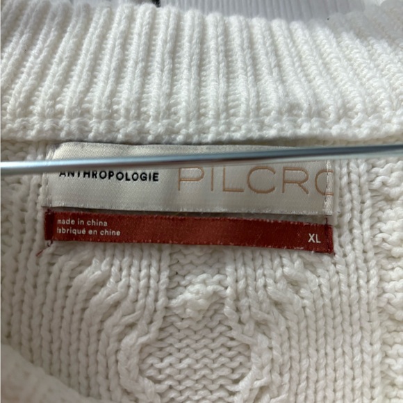 Anthropologie Pilcro Jasmine Cable-Knit Tunic Sweater Size XL Cream - Picture 6 of 6